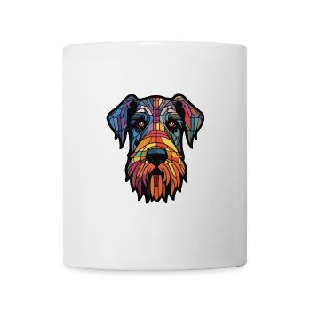 Riesenschnauzer Hunderasse Aquarell Illustration - Tasse - Weiß - Vorne