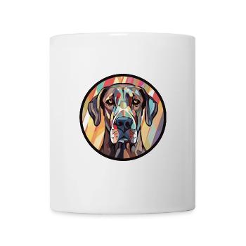 Riesenschnauzer Hunderasse Aquarell Illustration - Tasse - Weiß - Vorne