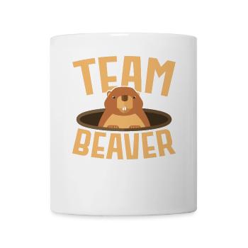 Team Biber Wildtier Tier Kanada Damm Nagetier - Tasse - Weiß - Vorne