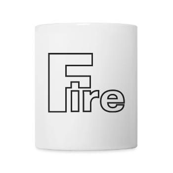 Fire - Tasse - Weiß - Vorne