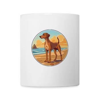 Andalusischer Hund Rasse Cartoon Kawaii Clipart - Tasse - Weiß - Vorne