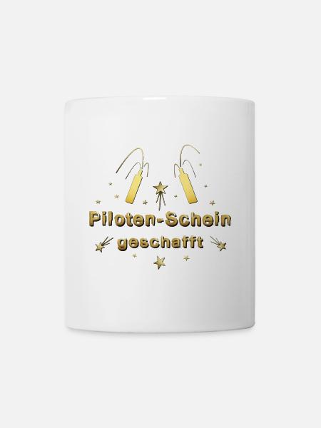 Pilotenschein Pilot Pilotenausbildung PPL - Tasse - Weiß