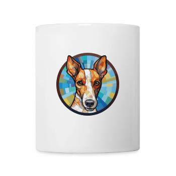 Glatte Foxterrier-Hunderasse buntes Aquarell - Tasse - Weiß - Vorne