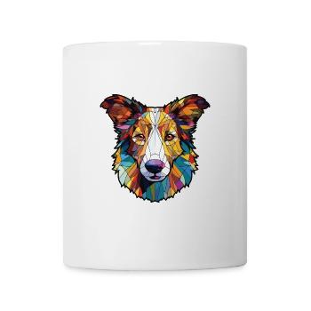 Scotch Collie Hunderasse Aquarell Illustration - Tasse - Weiß - Vorne