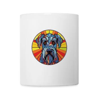 Riesenschnauzer Hunderasse Aquarell Illustration - Tasse - Weiß - Vorne