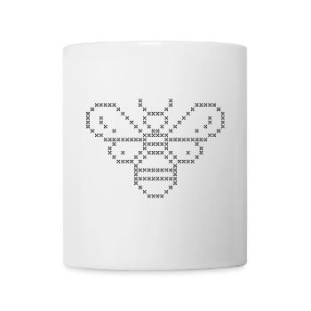 Kreuzstich BIENE schwarz - Tasse - Weiß - Vorne