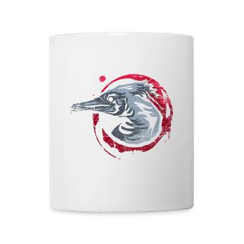 Wachsamer Kormoran Fischerglück - Tasse - Weiß - Vorne