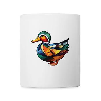 Mandarinenten-bunte Aquarell-Tierkarikatur - Tasse - Weiß - Vorne