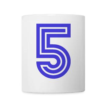 5. 5 JAHRE. 5-JÄHRIGES JUBILÄUM. 5-JÄHRIGES JUBILÄUM. 5. - Tasse - Weiß - Vorne