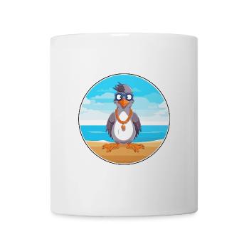 Jay Cartoon Yoga Strand Sommer Illustration - Tasse - Weiß - Vorne