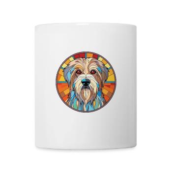 Pyrenäen-Schäferhund-Rasse buntes Aquarell - Tasse - Weiß - Vorne