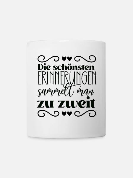Die schönsten Erinnerungen sammelt man zu zweit - Tasse - Weiß