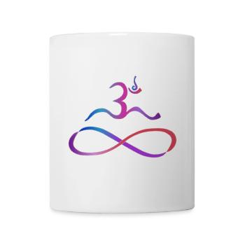 Aum mit Lemniskate helle Kontur - Tasse - Weiß - Vorne