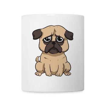 Trauriger Mops - Tasse - Weiß - Vorne