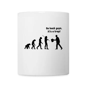 Evolution - Geh zurück, es ist eine Falle - Tasse - Weiß - Vorne