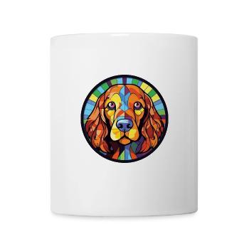 Field Spaniel Hunderasse Aquarell Illustration - Tasse - Weiß - Vorne