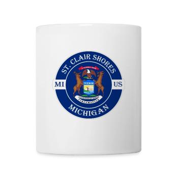 St. Clair Shores Michigan Flagge USA Reisesouvenir - Tasse - Weiß - Vorne