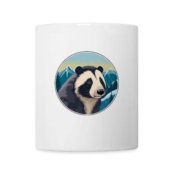 Dachs Aquarell Karikatur Kawaii Haustier Tier Farbe - Tasse - Weiß - Vorne