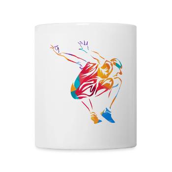 Wendiger Parkour Hindernisläufer - Tasse - Weiß - Vorne