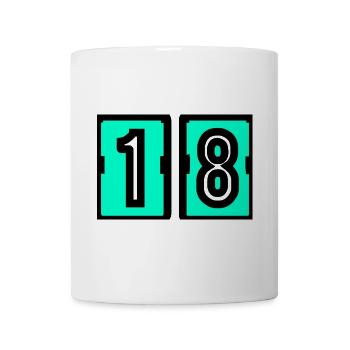 18. 18. GEBURTSTAG. GEBURTSTAG 18 JAHRE. 18 - Tasse - Weiß - Vorne