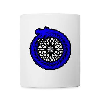 Ouroboros Schlange Keltischer Knoten - Tasse - Weiß - Vorne