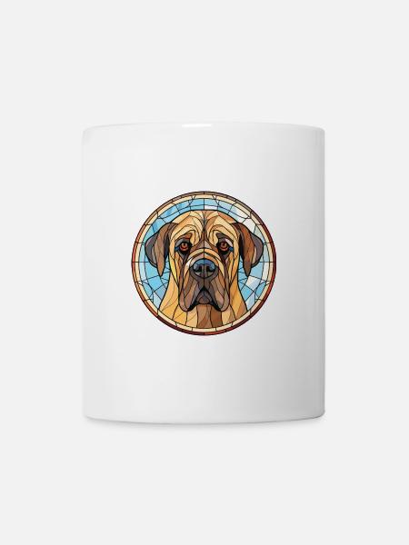Englische Doggen-Hunderasse Aquarell-Illustration - Tasse - Weiß