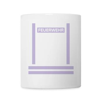 Feuerwehr Reflex Rücken - Tasse - Weiß - Vorne