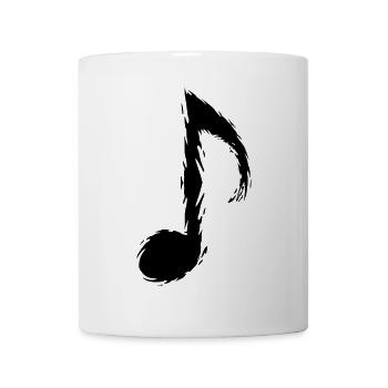 Musik Note Schwarz Musiknote - Tasse - Weiß - Vorne