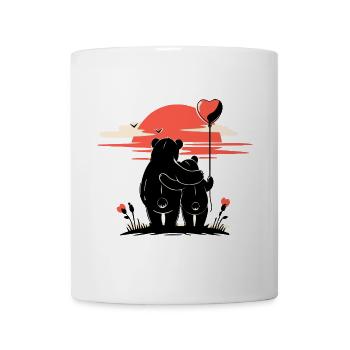 Bär in Liebe - Romantischer Sonnenuntergang - Tasse - Weiß - Vorne