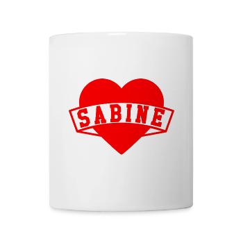 Sabine Herzen - Tasse - Weiß - Vorne
