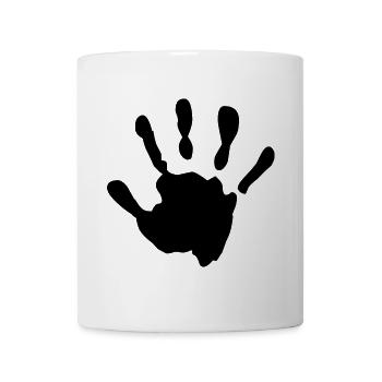 Baby im Bauch Handabdruck - Tasse - Weiß - Vorne