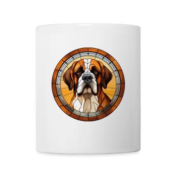 Bernhardiner Hunderasse Aquarellglas - Tasse - Weiß - Vorne