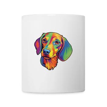 Miniatur Dackel Hunderasse Cartoon Kawaii Illus - Tasse - Weiß - Vorne