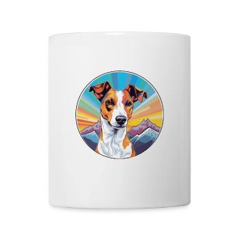 Glatter Foxterrier Hunderasse Cartoon Kawaii Waterc - Tasse - Weiß - Vorne