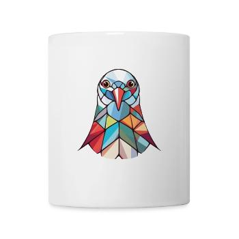 Taube buntes Aquarell Tier Haustier Illustration - Tasse - Weiß - Vorne