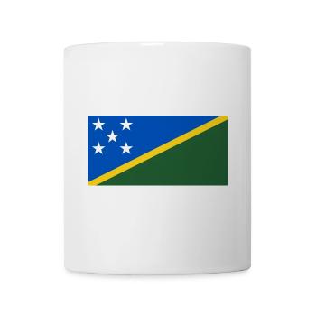 Salomoneninseln – Flagge mit Sternen und gelbem Strahl - Tasse - Weiß - Vorne