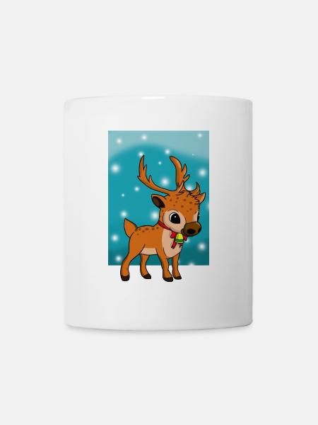 Weihnachtsrentier - Tasse - Weiß