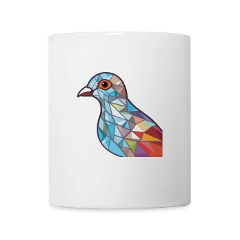 Taube buntes Aquarell Tier Haustier Illustration - Tasse - Weiß - Vorne