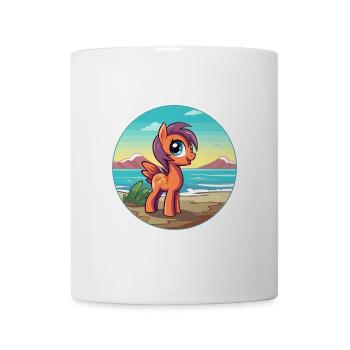 ponny aquarell cartoon kawaii clipart tier - Tasse - Weiß - Vorne