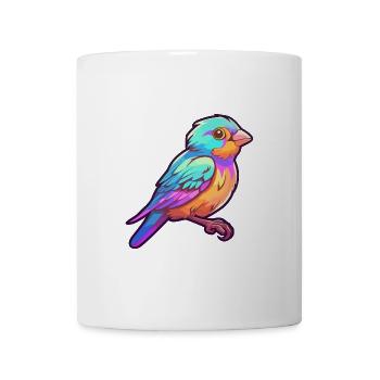 Sperling Buntes Aquarell Cartoon Kawaii Tier - Tasse - Weiß - Vorne