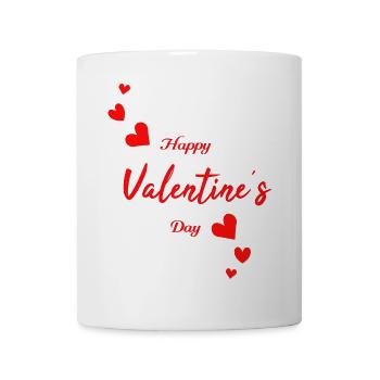 Valentine Happy Valentine - Tasse - Weiß - Vorne