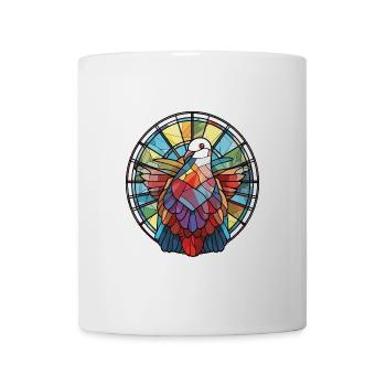 Taube buntes Aquarell Tier Haustier Illustration - Tasse - Weiß - Vorne