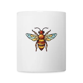Biene Buntes Aquarell Tier Haustier Illustration - Tasse - Weiß - Vorne