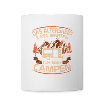 Camping Opa Wohnwagen Womo Geschenk - Tasse - Weiß - Vorne