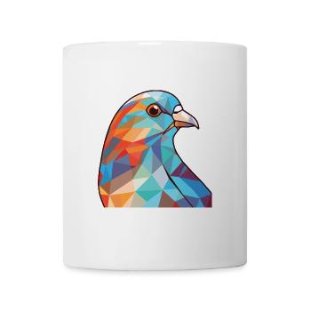 Taube bunte Aquarell-Tier-Haustier-Illustration - Tasse - Weiß - Vorne