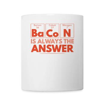 Speck ist immer die Antwort Fleischliebhaber Speck - Tasse - Weiß - Vorne