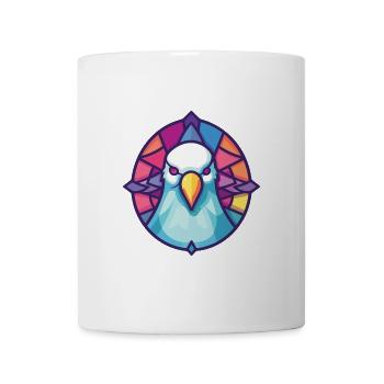 Taube Buntes Aquarell Tier Haustier Illustration - Tasse - Weiß - Vorne