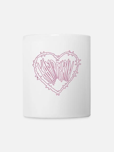 Kämpferin Herz Typo Pink - Tasse - Weiß
