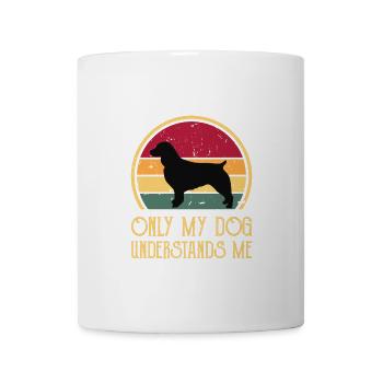 Boykin Spaniel Hund Lover Silhouette Vintage Sonnenuntergang - Tasse - Weiß - Vorne