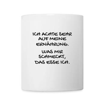 Ernährung Essen Geschmack Geschenk - Tasse - Weiß - Vorne